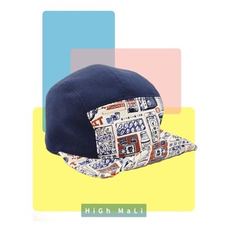 【HiGh MaLi】日系五分帽 | 藍+台式藥品| 帽簷三樣式 |台灣設計
