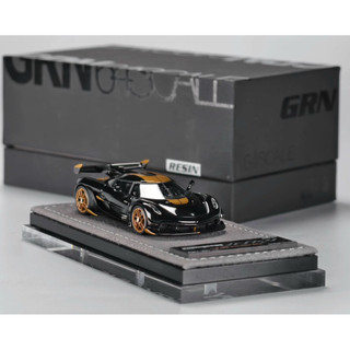 GRYNING Model 1:64 Koenigsegg Jesko 黑/金 樹脂