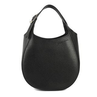 LONGCHAMP Le Foulonné粒紋牛皮手提包 斜背包(黑色)｜GoBrand購名牌