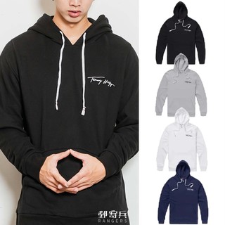 郵寄兵．現貨 TOMMY HILFIGER 男版 刺繡草寫LOGO 帽T 連帽長袖 薄刷毛 保暖長袖 秋冬長袖 美國