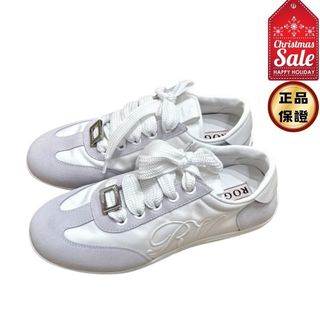 Roger Vivier Viv Low 方釦德訓休閒球鞋 白色 IT36.5/37/37.5/38.5
