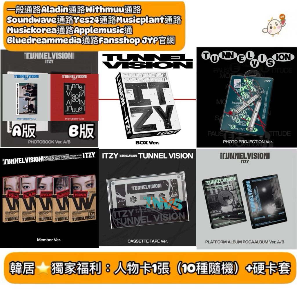 韓居🇰🇷現貨獨家禮⭐️ ITZY - TUNNEL VISION 迷你十一輯 專輯