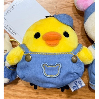 Rilakkuma日本正品現貨～倉敷店2週年限定款/拉拉熊好朋友小雞丹寧牛仔服吊飾娃娃