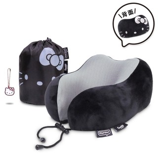 【murmur官方】 山丘頸枕（附收納袋）│ hello kitty（低調黑）| 附吊飾