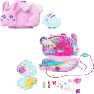 🧁愛麗MAMA代購🧁Polly Pocket#兔子獨角獸二合一手提玩具組