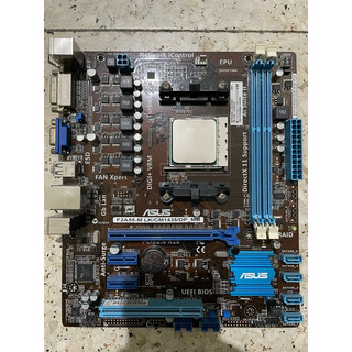華碩F2A55-M LK/CM1435/DP_MB主機版(含檔板)加A10-5700 CPU 功能正常，以測試，良品。