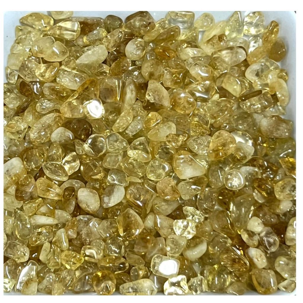 【全新】天然水晶玉石碎石 原礦原石 高品質黃水晶碎石 5-8mm 500g 1000g 台灣現貨 快速出貨