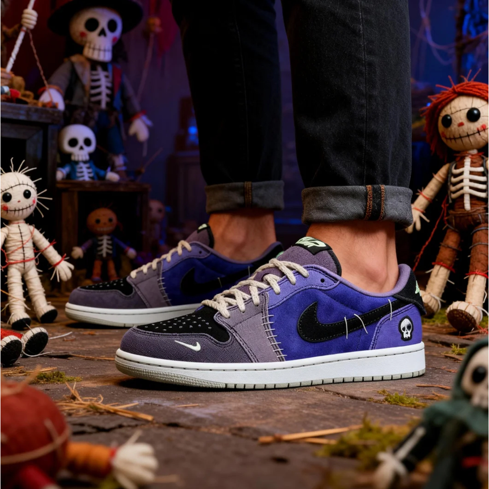 🎯輕氧 Zion Williamson X Jordan Air Jordan 1 Low 巫毒娃娃 復古籃球鞋 板鞋