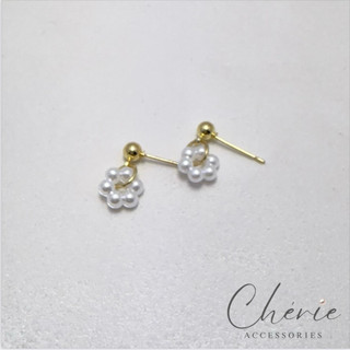 Chérie｜聚珍 銀針耳環 ｜銀針 純銀 耳環 耳釘 耳針 珍珠環
