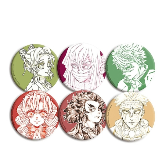 ⭐️臺灣出貨⭐️鬼滅之刃動漫週邊線條徽章 胸針 掛包 可愛小物 胡蝶忍蜜璃小芭內杏壽郎實彌悲鳴嶼行冥