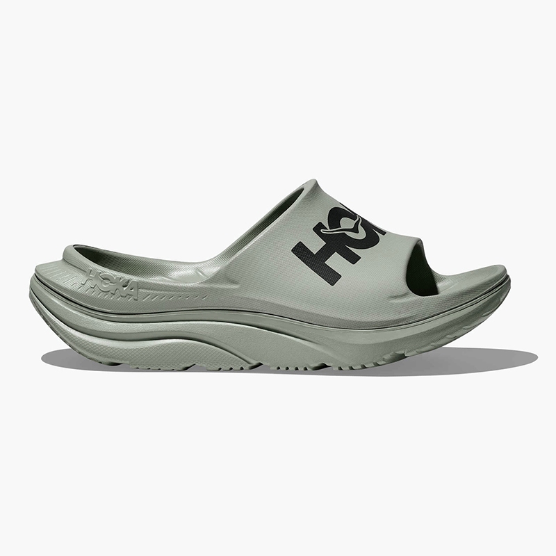 HOKA Ora Athletic Slide恢復拖鞋 灰色/黑