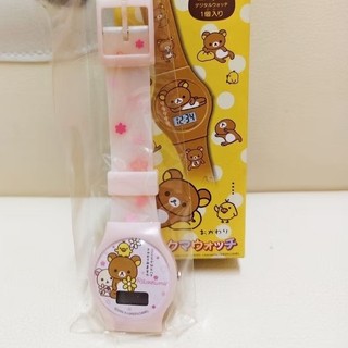 日本拉拉熊Rilakkuma電子手錶 懶懶熊手錶 淡粉色懶熊手錶