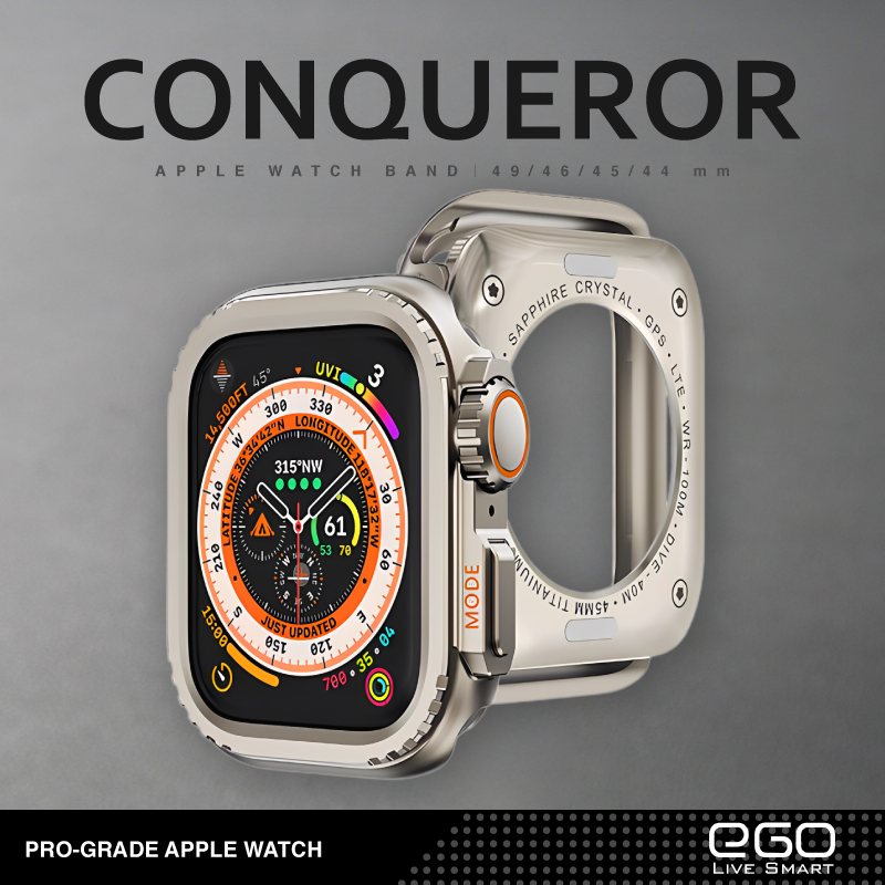 【店長極推】AppleWatch 征服者 金屬Ultra改裝錶殼 11 10 9 SE 44 45 46 49 保護殼