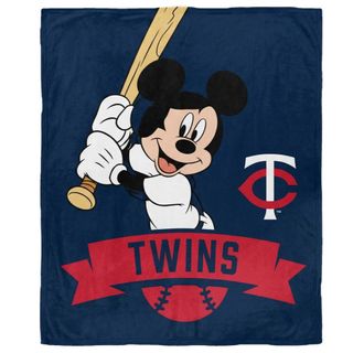 [現貨]美式球隊雙層空調毯 Mickey米奇聯名毛毯MLB明尼蘇達雙城Minnesota Twins 居家交換禮物