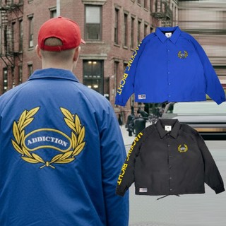 MTA NYLON COACH JACKET 黑色 藍色 防風 刺繡 桂冠 尼龍 教練 外套【M25AWCJ01】