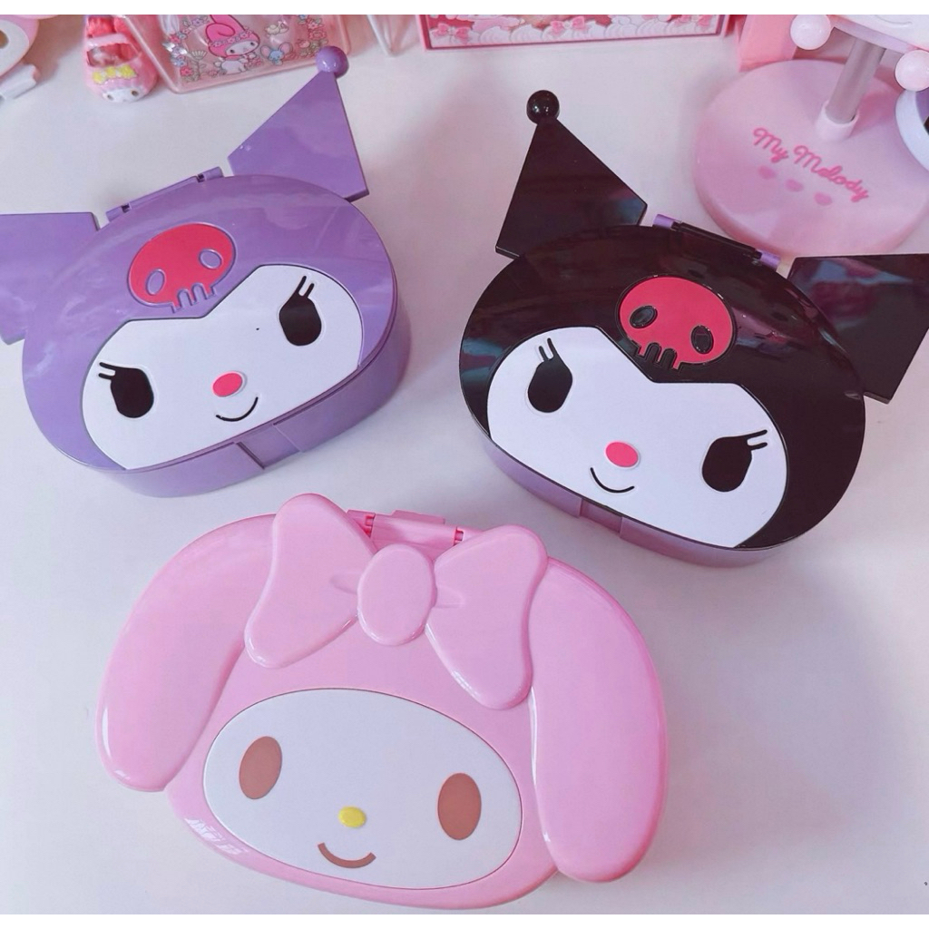 庫洛米髮飾收納盒/庫洛米化妝鏡收納盒/庫洛米收納盒/美樂蒂髮飾收納盒/美樂蒂化妝鏡收納盒/美樂蒂收納盒/儲物盒/分格收納