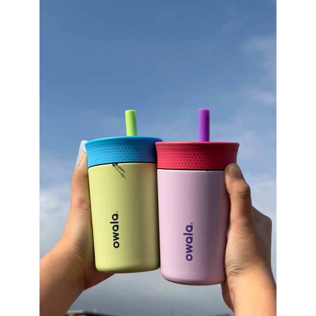 *妍妍代購*現貨商品 極速出貨 Owala 12oz 不鏽鋼 透明 小吸管杯 小孩吸管杯 咬咬吸管杯
