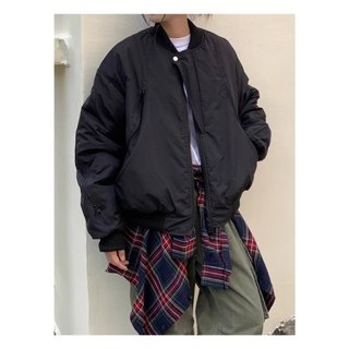 清倉特價 黑色M防風夾克 港風機車夾克 拉鏈款棒球服外套 寬松棒球領夾克 百搭潮流情侶夾克 日系oversize飛行外套