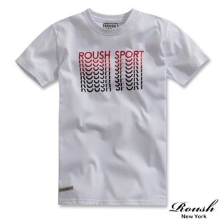 Roush - 美式漸層設計字體短TEE【N2112227】NG商品