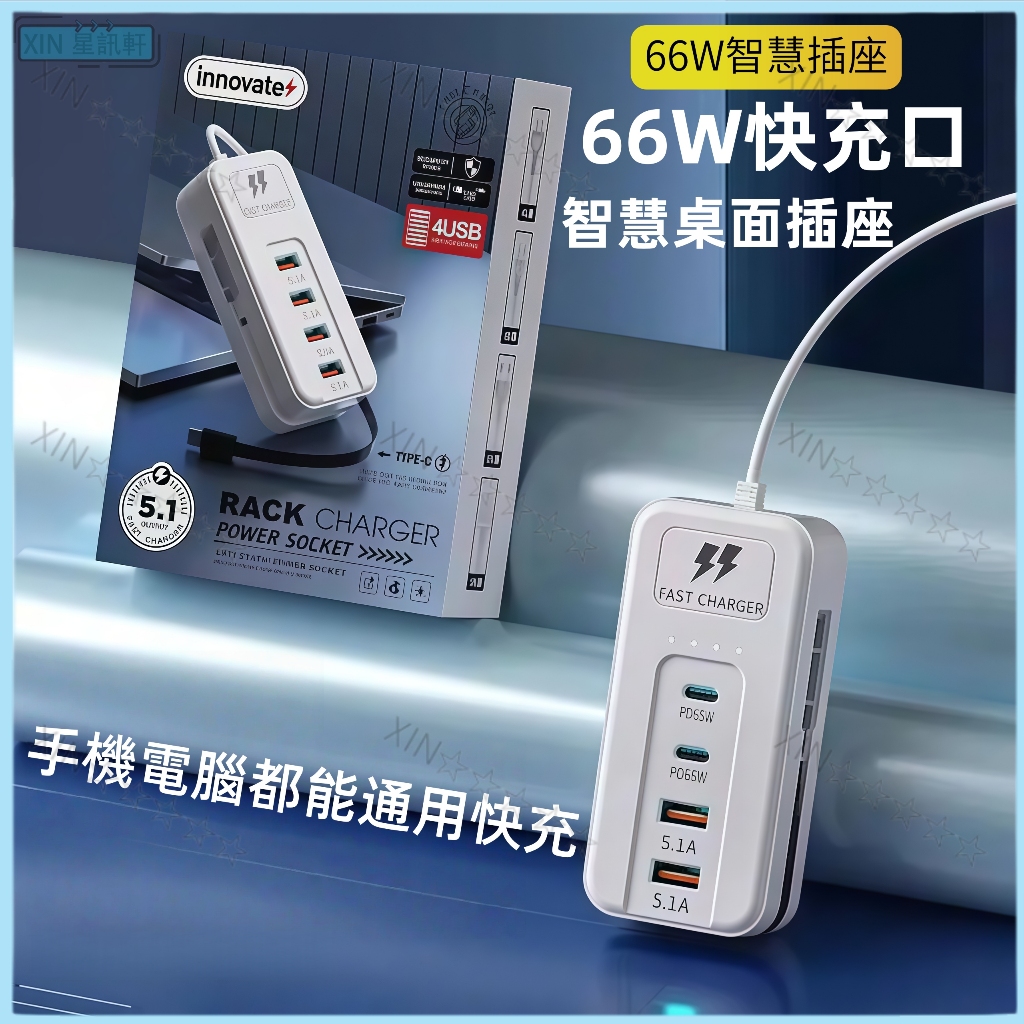 智慧插座 延長插座 USB插座 5合1充電器 多功能插座 PD快充 USB延長線 延長線 4usb便捷插座 插座充電器