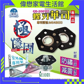 冷氣室外機材料 專利螺牙華司防止高空螺絲掉落.減震.防鏽