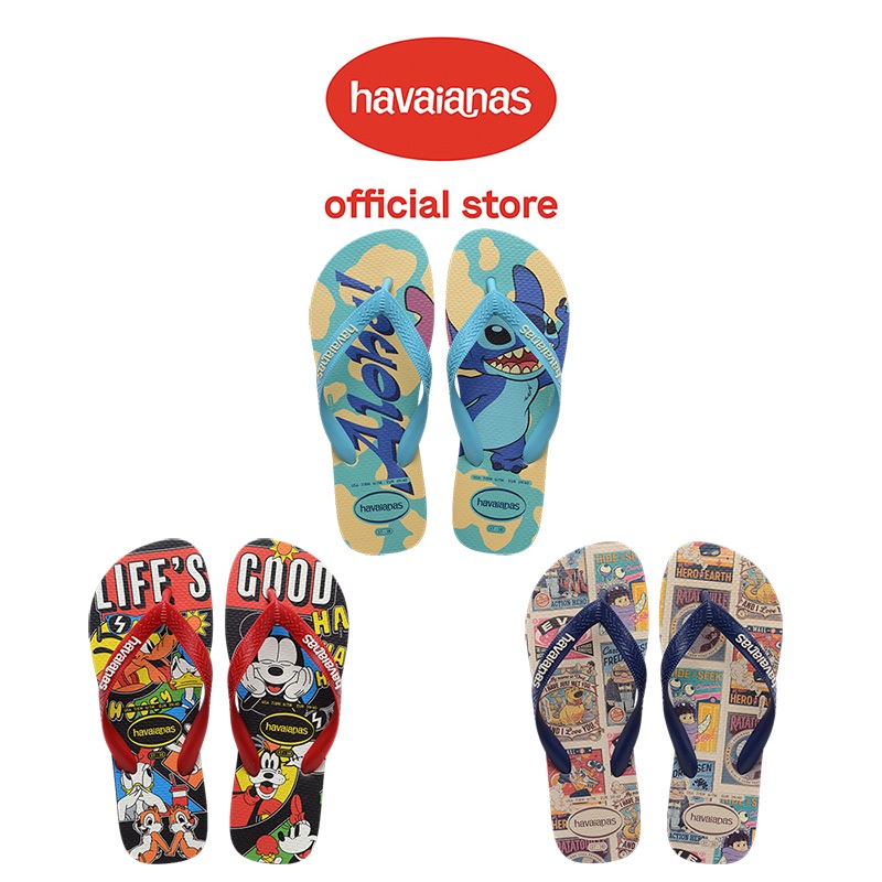 Havaianas 哈瓦仕 迪士尼 米奇 布魯托 唐老鴨 史迪奇 星際寶貝 怪獸電力 拖鞋 Top Disney 共3款