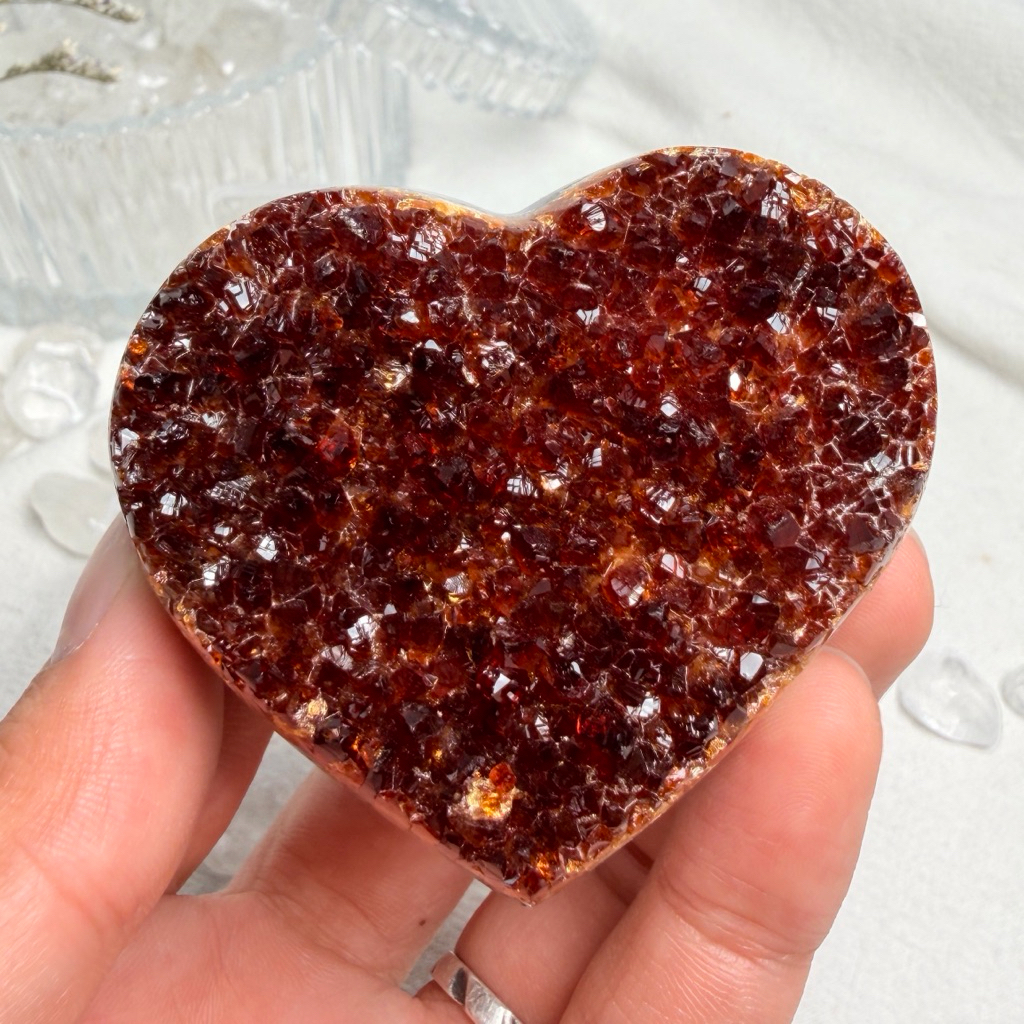 Ⓐ黃水晶愛心 40號 128g ✨愛心晶簇 💛天然黃水晶 愛心晶簇 💛天然水晶 黃水晶 黃水晶簇 黃愛心 水晶原礦