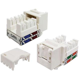 【SS-NET】CAT6 UTP防塵資訊插座90°白MIT