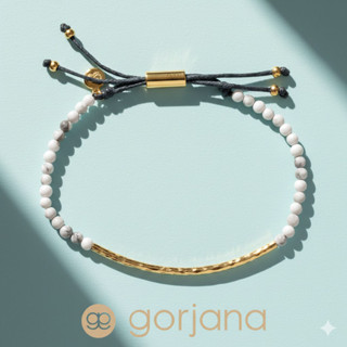 GORJANA POWER GEM 平衡骨 金墜 大理石紋白紋石手鍊 可調式手圍 平衡冷靜鎮定
