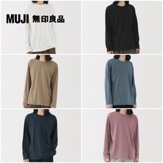 【MUJI 無印良品】男水洗天竺圓領長袖T恤