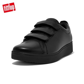 【FitFlop】RALLY QUICK STICK 時尚魔鬼氈造型休閒鞋-女(靚黑色)