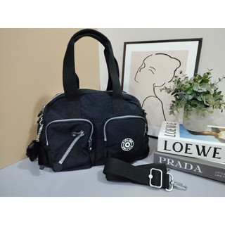 Kipling 公司貨 附發票 峽谷系列KPKI71171RE1質感極致黑兩用保齡球包-DEFEA HERITAG