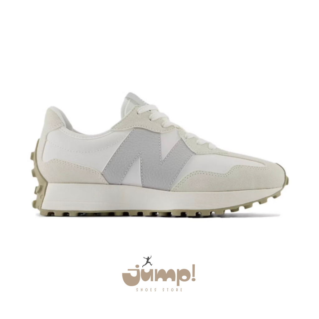 New Balance 327 海鹽灰 米白色 大N灰字 拼接 麂皮 透氣 復古 休閒 女鞋 WS327KE
