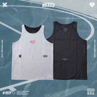 #KEEP B&W FLIP JERSEY 黑白色 籃球 透氣 運動 黑白淘氣雙面 球衣【KS318】