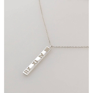 【新竹盛星精品｜二手美況🌷】 ✦ Tiffany 925銀 atlas 羅馬字鏤空 項鍊
