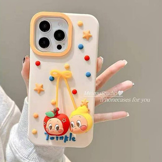 立體 彩色波點 蝴蝶結星星人 適用於iPhone17 16 15 14 13 12 Pro Max手機殼 矽膠軟殼 新款