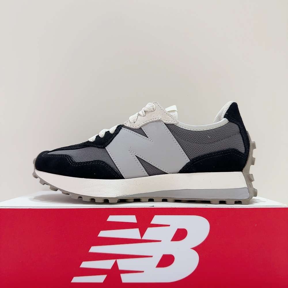 New Balance NB 327 男女款 黑色 皮革 麂皮 D楦頭 運動 休閒鞋 U327LNB