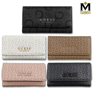 【Guess】女皮夾 長夾 經典LA Logo系列 上翻多卡夾 拉鍊零錢袋 附黑色紙袋／多款可選