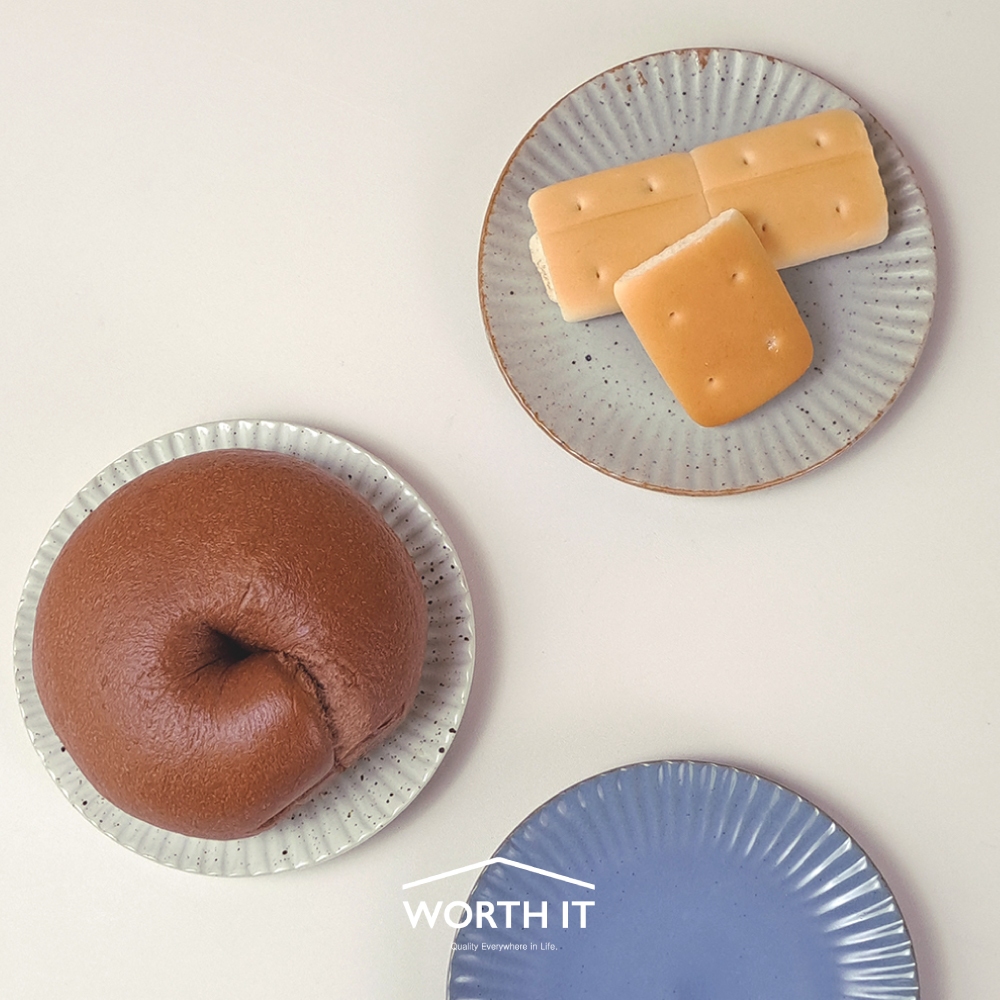 渥思【現貨】粗陶手作甜點盤 點心盤 水果盤 蛋糕盤 餐具 分菜盤 分食盤 圓盤 平盤 小碟子