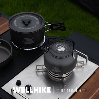 鋁合金 鍋具組 免運 台灣賣家 WELLHIKE 輕野三件套鍋 600公克 燒水壺 湯鍋 煎鍋 野炊 露營 登山 野餐