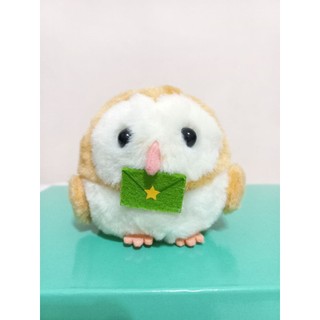 日本 Amuse 送信貓頭鷹／草鴞 絨毛娃娃 顆粒 吊飾 玩偶 2