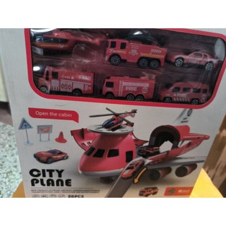 飛機收納消防車套裝組/兒童玩具/飛機玩具/消防車玩具/小車玩具