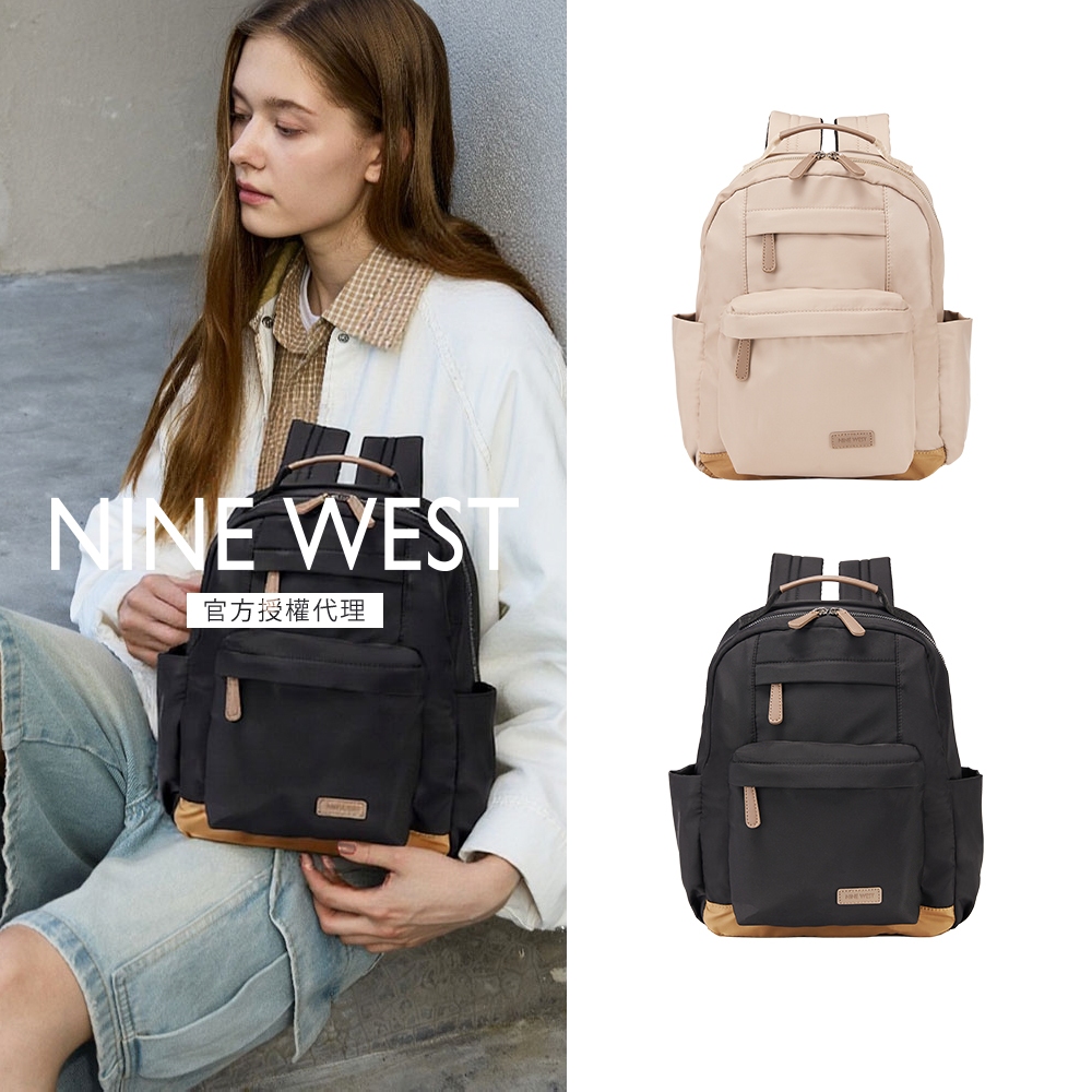 【NINE WEST】休閒百搭 高密度尼龍 後背包 通勤包 拉桿包 筆電包 電腦包 - 多色任選 (NW82926)