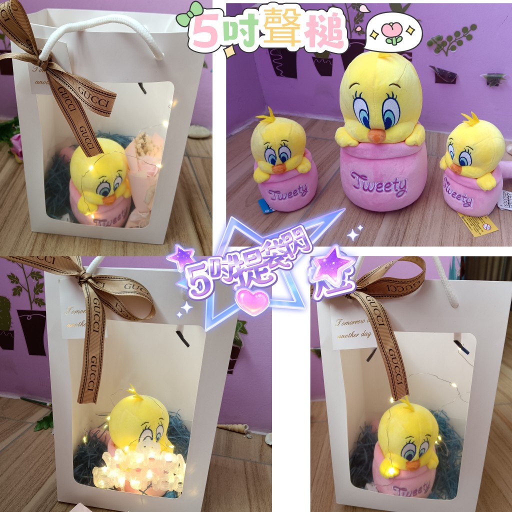 崔弟娃娃 崔蒂禮物袋 可愛崔弟 崔弟玩偶 雀蒂 翠蒂金絲雀 翠迪鳥 崔弟鳥 乾燥花~崔弟玩偶 兔巴哥 ~金絲雀弟娃娃
