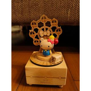 2019年 港鐵 限量 MTR & HELLO KITTY 聯名 木製 「夢幻樂園」（旋轉音樂盒）