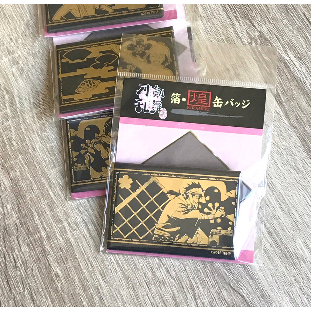 日版 刀劍亂舞 花丸 金箔·煌徽章 陸奧守吉行 絕版全新收藏