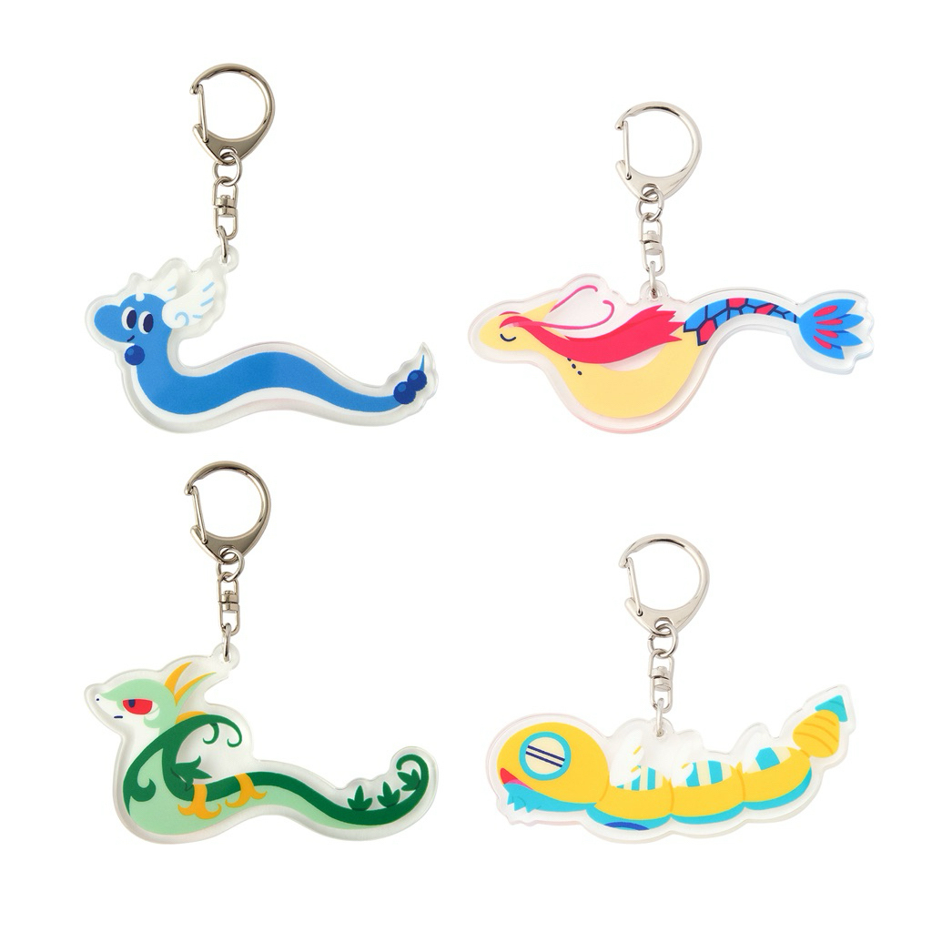 日本寶可夢中心限定 NYORONYORO FRIENDS 哈克龍 美納斯 君主蛇 土龍節節 壓克力鑰匙圈