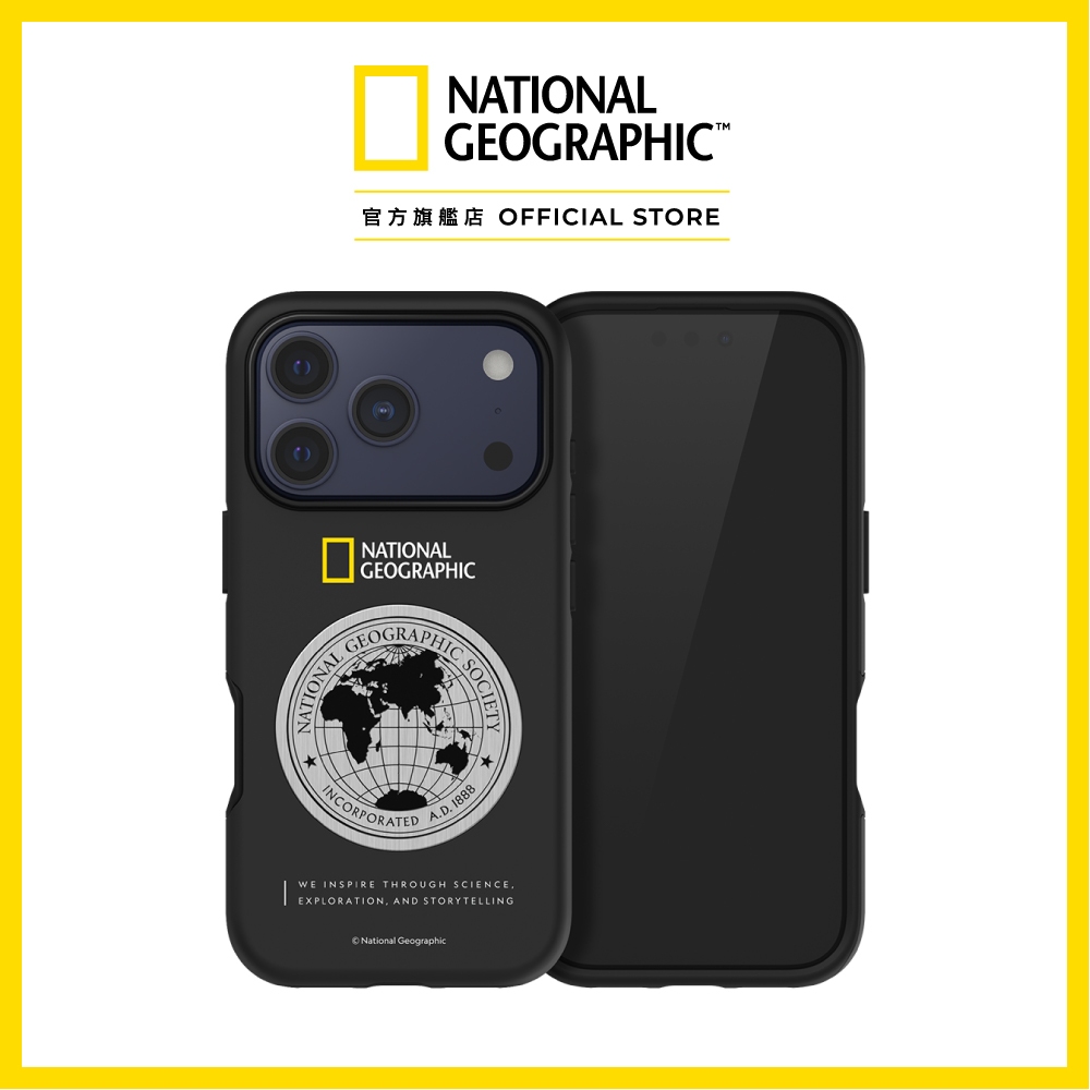 國家地理 National Geographic｜iPhone 17系列 Metal Deco 地球徽章手機殼 Pro