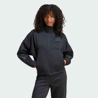 adidas 女款 外套 連帽外套 W Z.N.E. FZ 黑 JE7848