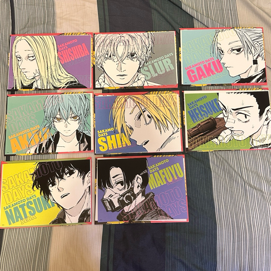 日本 坂本日常 藝術卡 坂本 新 神神迴 夏生 平助 晶 真冬 有月 樂 jump shop 原畫 js 勢羽 赤尾 X